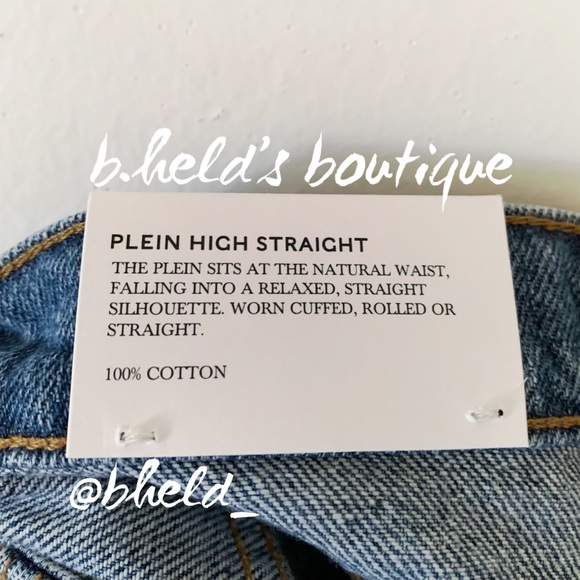 B Sides Jeans Plein Relaxed Straight Jean in Brit Vintage Denim Size 25 New NWT - Picture 12 of 17